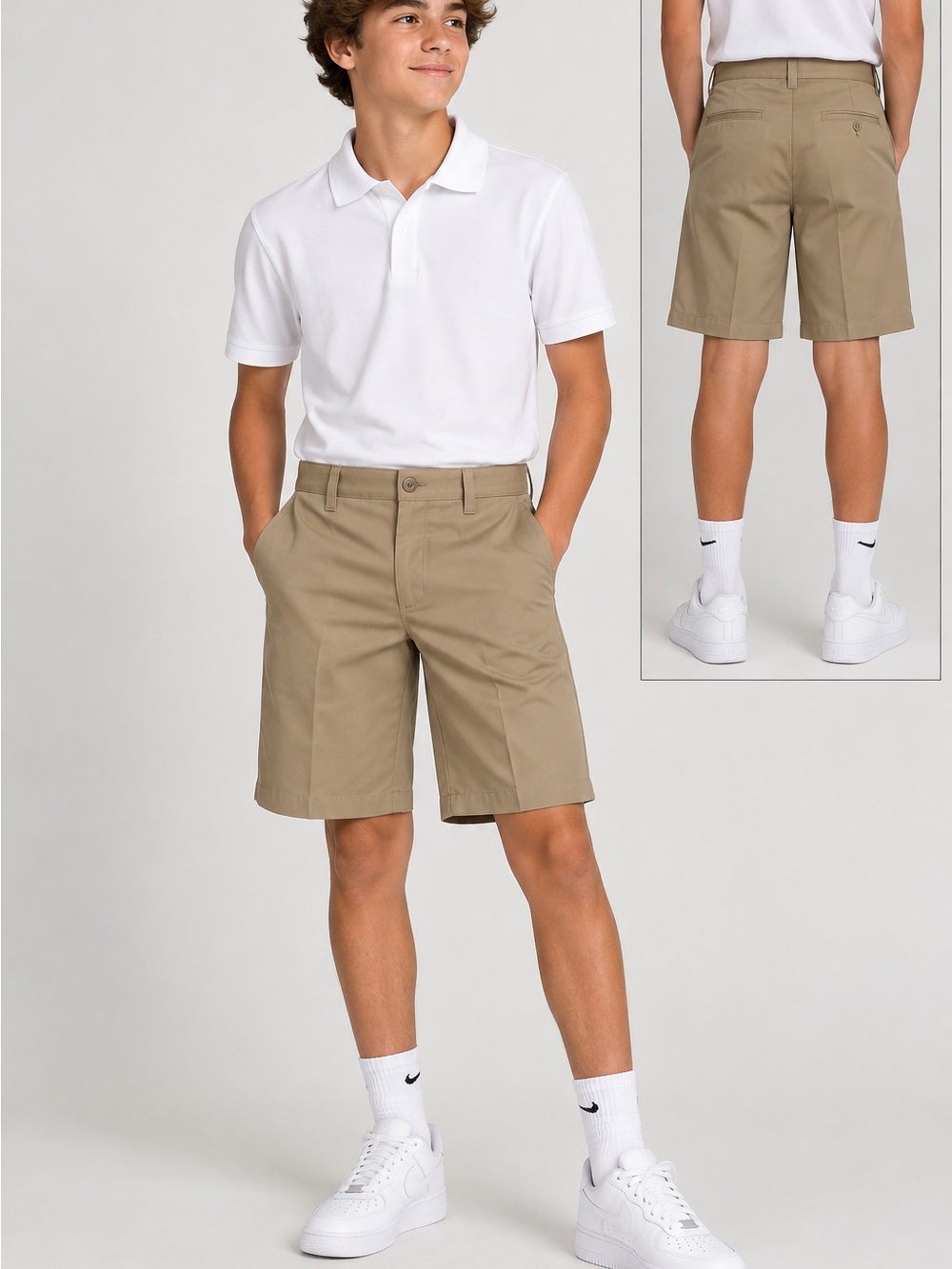 Authentic Galaxy School Uniform Khaki Shorts Size 10 NWT